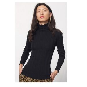 Mara Hoffman Ora Turtleneck in Black.
